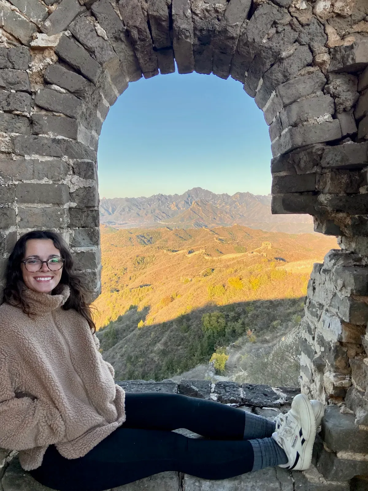 Sophie Moran on the Great Wall at Gubeikou, China